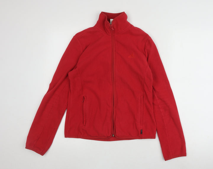 Adidas Women's Red Full Zip Fleece Jacket Size 12