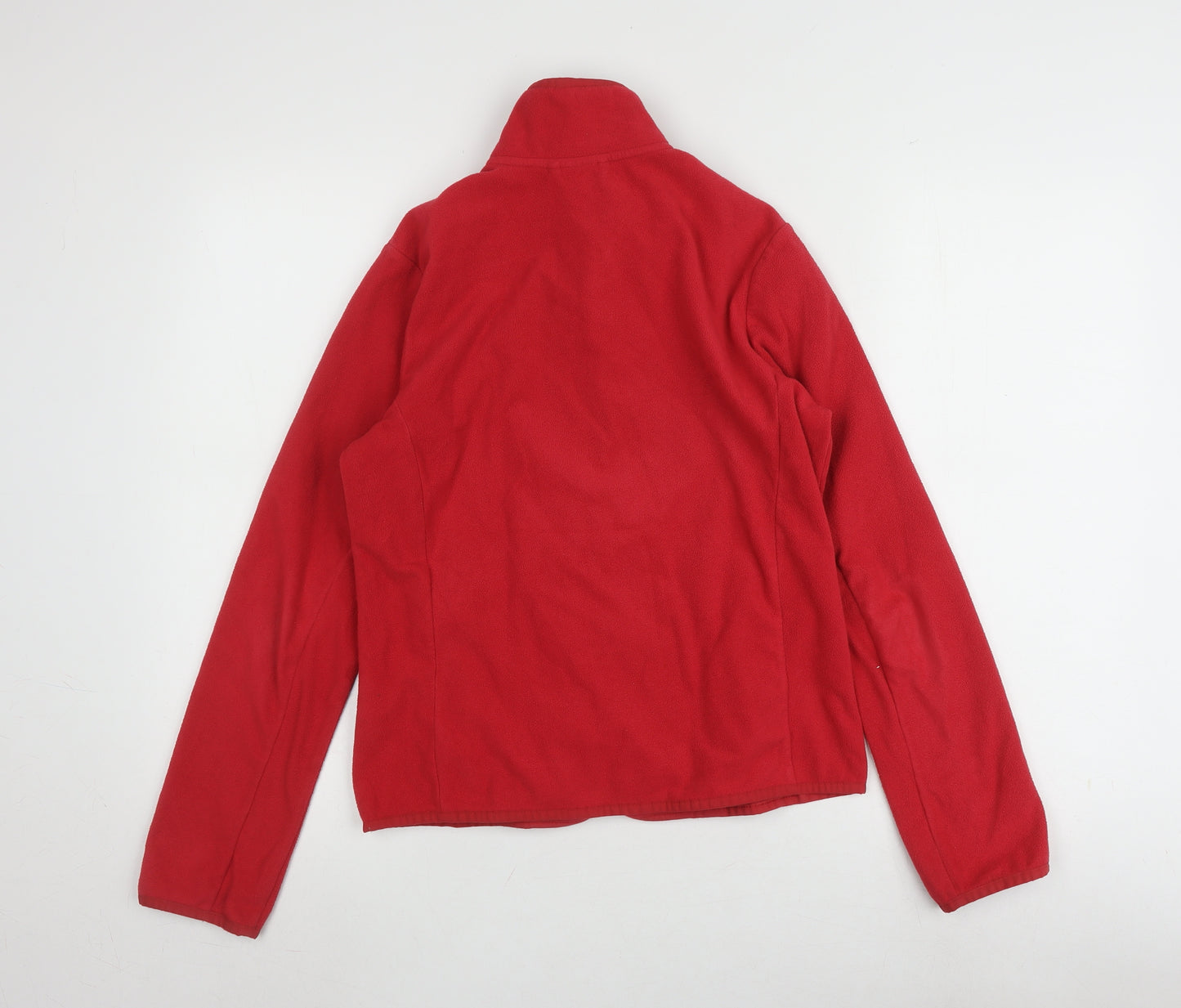 Adidas Women's Red Full Zip Fleece Jacket Size 12