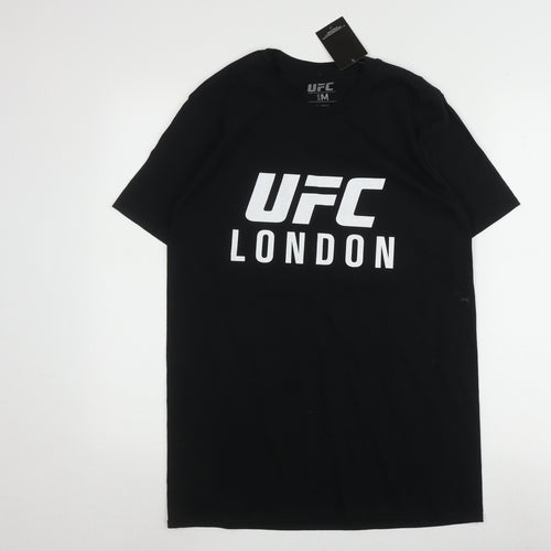 UFC Men's Black Medium Sports T-Shirt, Graphic Print