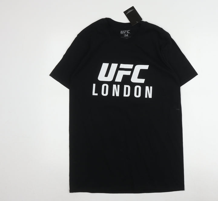 UFC Men's Black Medium Sports T-Shirt, Graphic Print