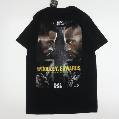 UFC Men's Black Medium Sports T-Shirt, Graphic Print