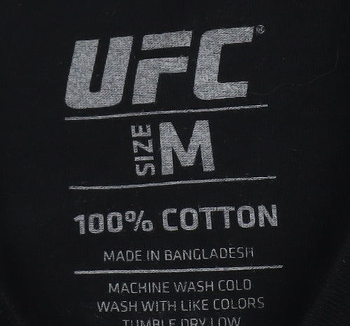 UFC Men's Black Medium Sports T-Shirt, Graphic Print