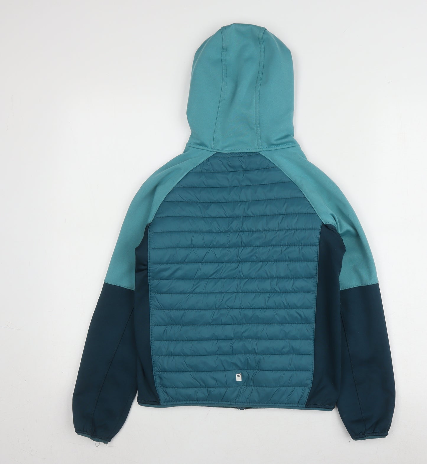 Regatta Girls Blue Puffer Jacket 10Y Hooded Casual Outerwear