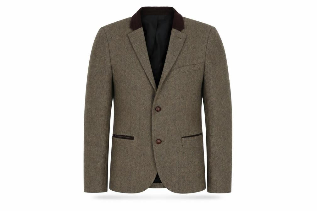 Front view of Topman Men's Brown Single-Breasted Blazer 40