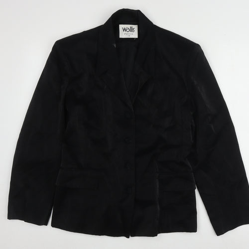 Wallis Petite Black Suit Jacket - Size 14