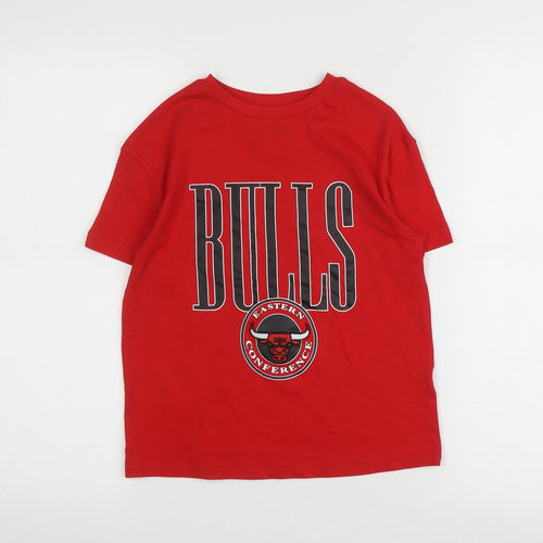 NBA Boys Red Bulls Graphic T-Shirt 6-7 Years Casual Sportswear