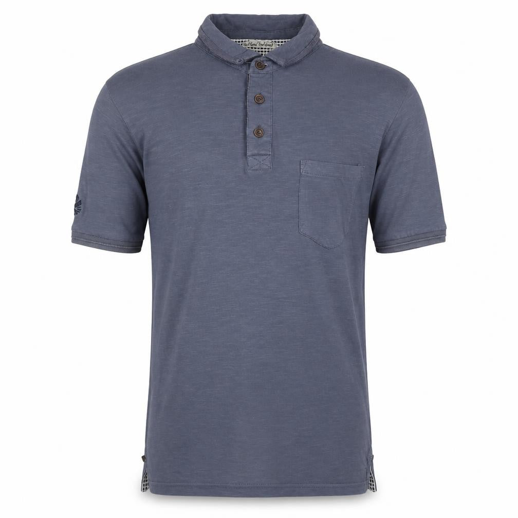 Front view of Tokyo Laundry Blue Men's Polo Shirt Small
