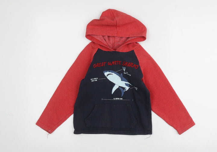 Mountain Warehouse Boys Red & Black Shark Hoodie 5-6 Years