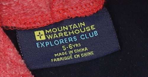 Mountain Warehouse Boys Red & Black Shark Hoodie 5-6 Years