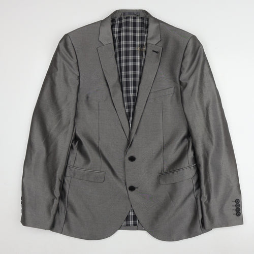 Next Men's Grey Blazer, Size 40R, Business Casual