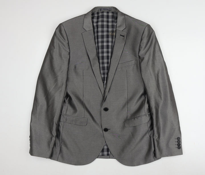 Next Men's Grey Blazer, Size 40R, Business Casual