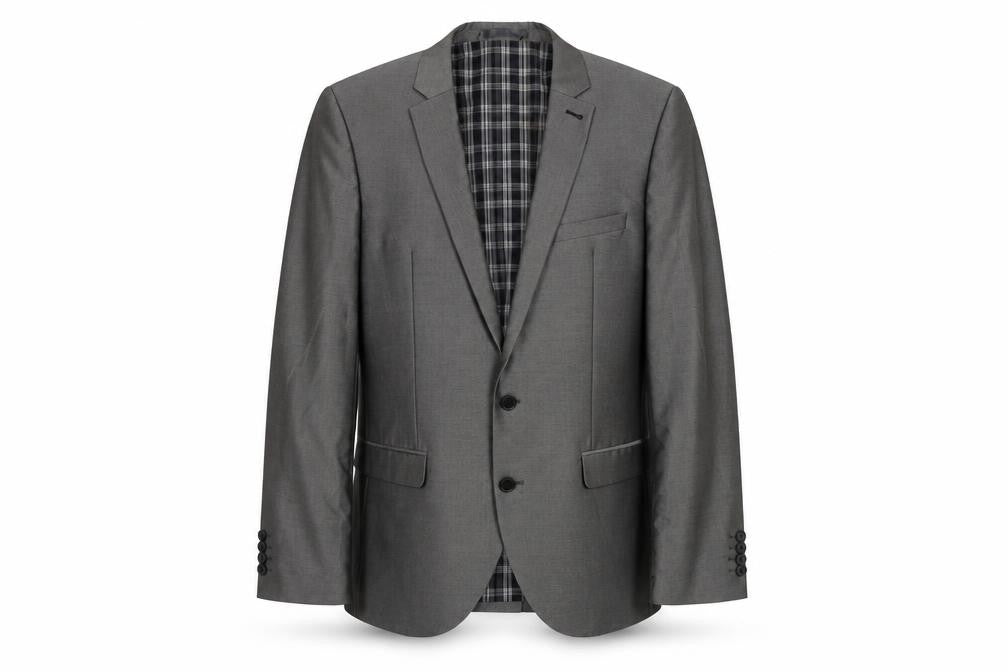 Front view of Next Men's Grey Blazer, size 40R, Business Casual