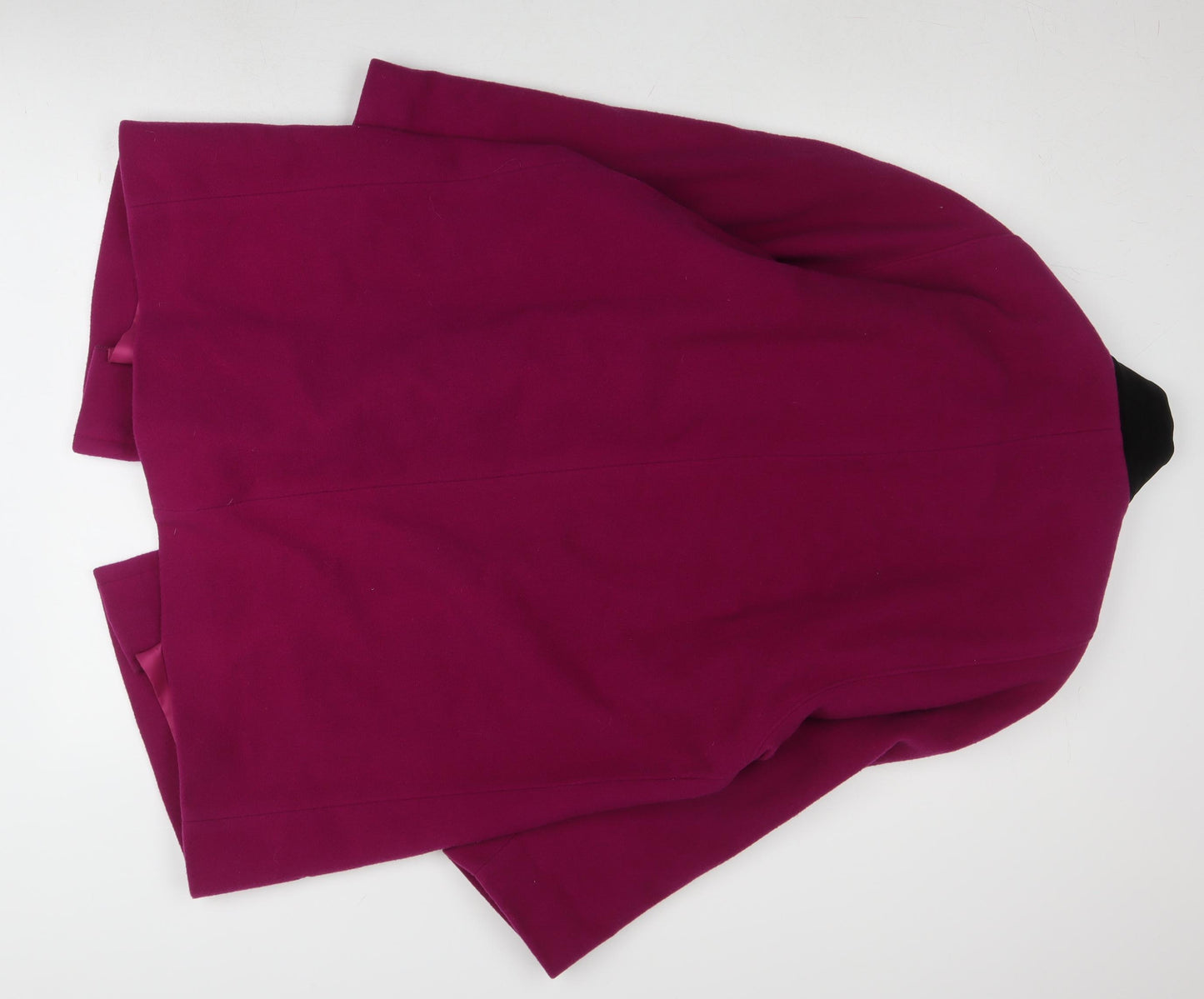 C&A Women's Purple Wool Coat, Size 12, Button Closure
