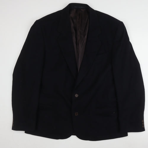 Next Men's Black Long Wool Blazer 42L