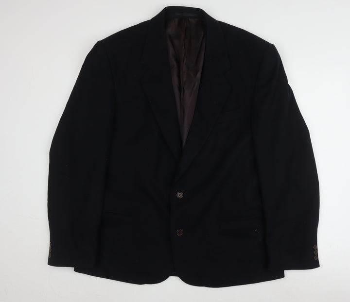 Next Men's Black Long Wool Blazer 42L