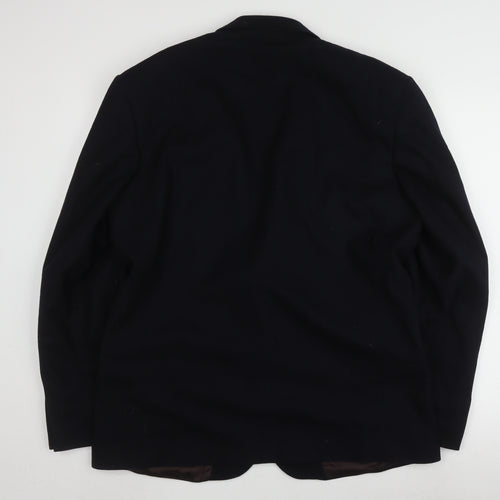 Next Men's Black Long Wool Blazer 42L