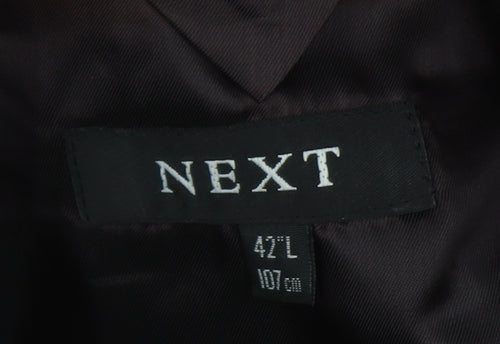 Next Men's Black Long Wool Blazer 42L