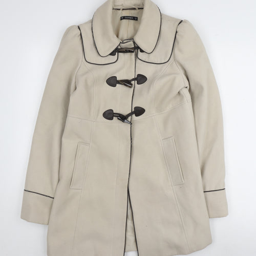 Dunnes Women's Beige Mid-Length Toggle Coat Size 10