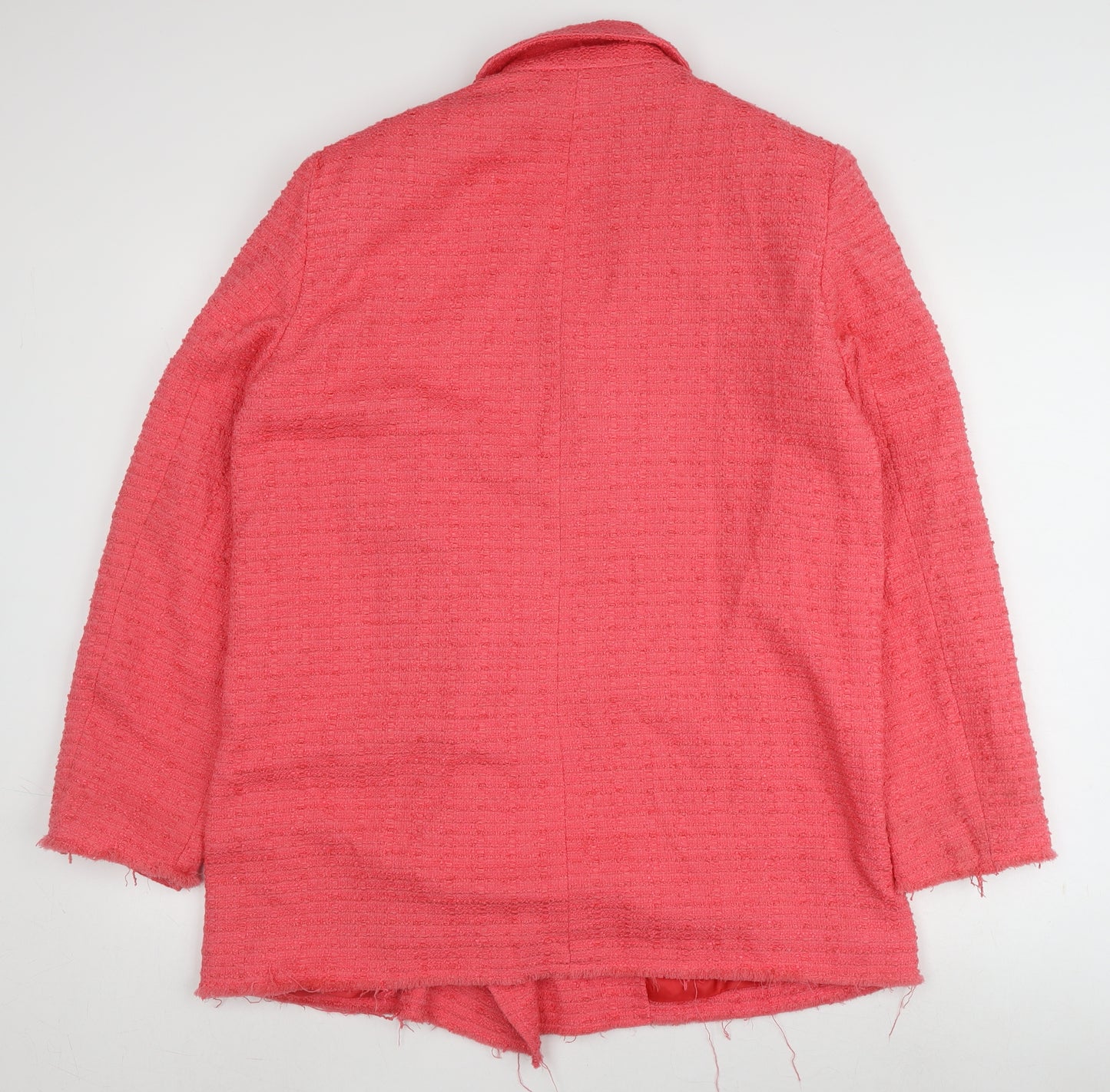 Zara Women's Pink Blazer, Size L, Button Accents