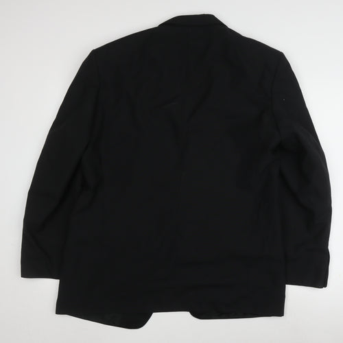 St Michael Men's Black Tuxedo Blazer, 42R, Polyester Wool