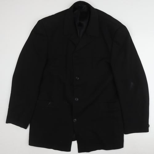 Armando Men's Black Blazer 44 Jacket Formal Wear
