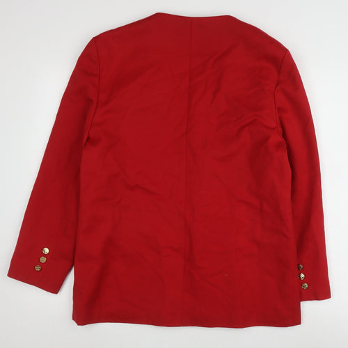 Fiorella Women's Red Wool Blazer, Size 14