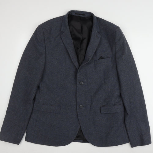 Topman Men's Blue Blazer Size 44 - Elegant & Stylish