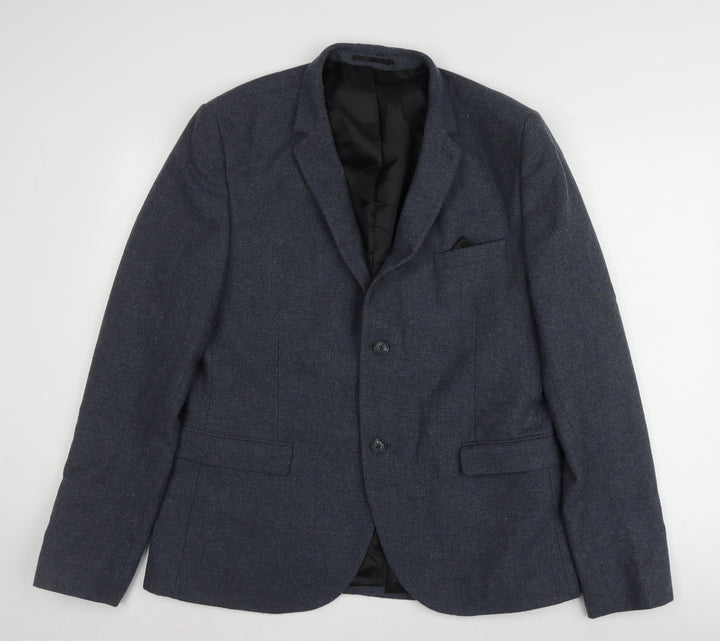 Topman Men's Blue Blazer Size 44 - Elegant & Stylish