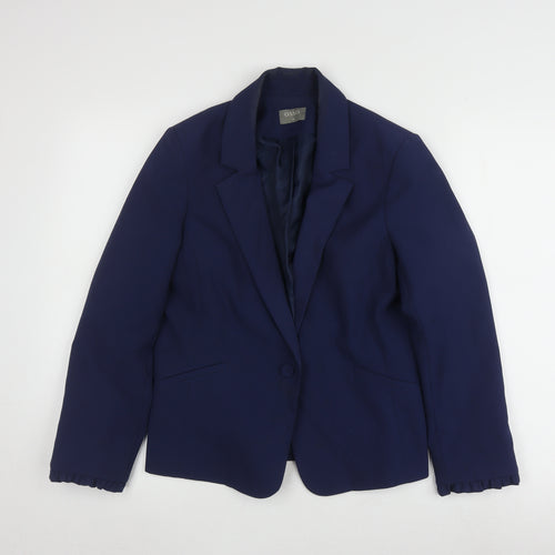 Oasis Women's Blue Blazer Size 10, Notch Lapel, Lined