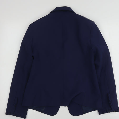 Oasis Women's Blue Blazer Size 10, Notch Lapel, Lined