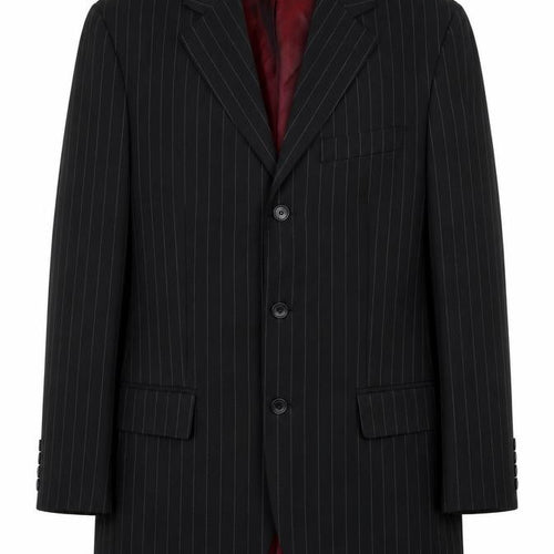 Dehavilland Men's Black Pinstripe Blazer 36R Business