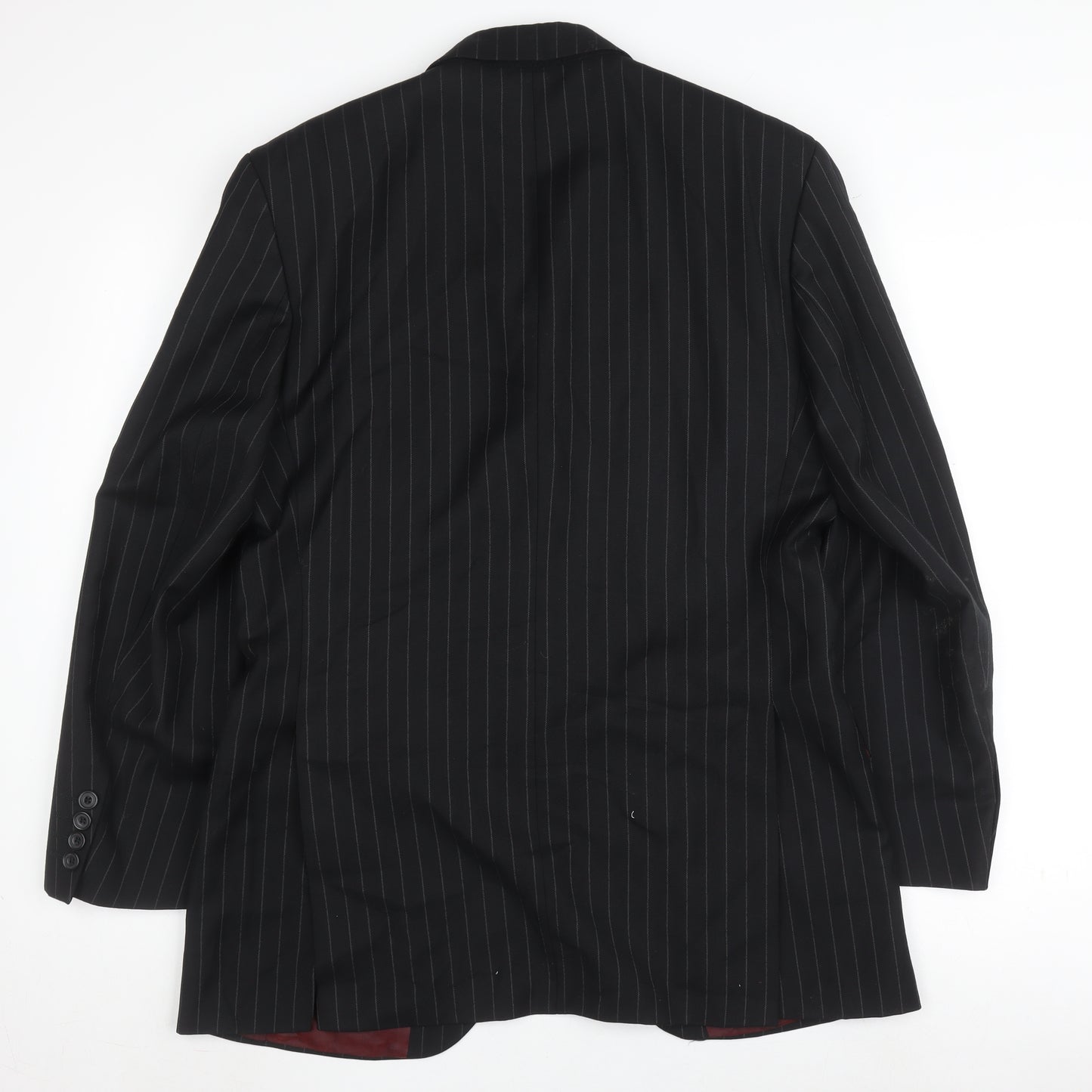 Dehavilland Men's Black Pinstripe Blazer 36R Business