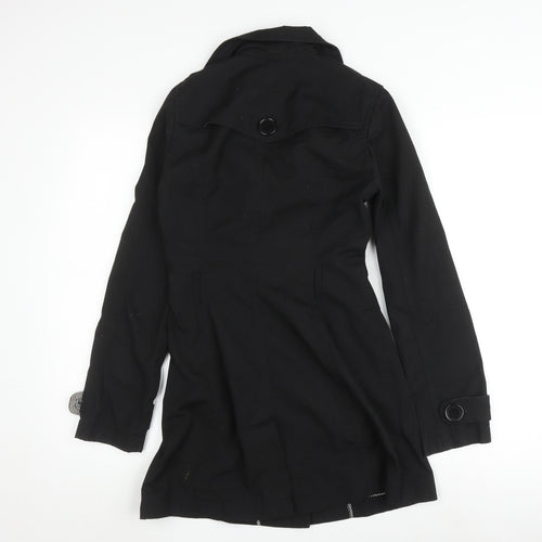 H&M Women's Black Trench Coat Size 6