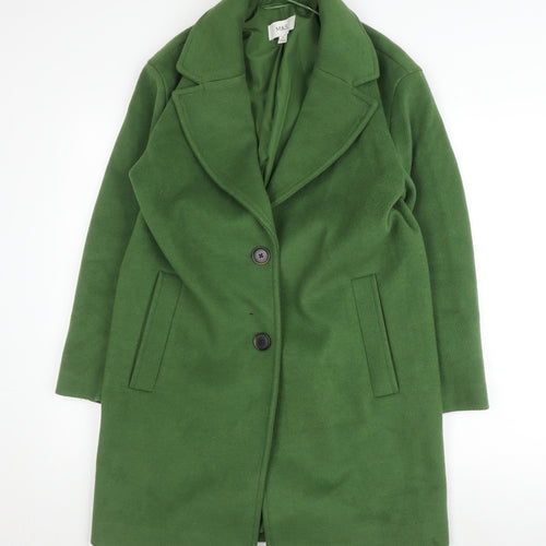 Marks and Spencer Women's Green Wool Overcoat Size 10