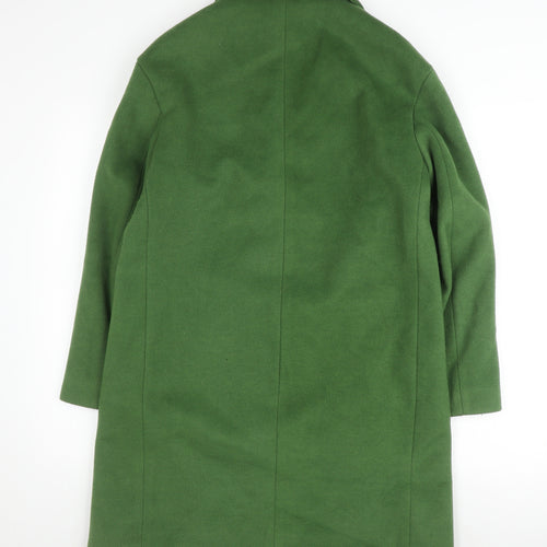 Marks and Spencer Women's Green Wool Overcoat Size 10