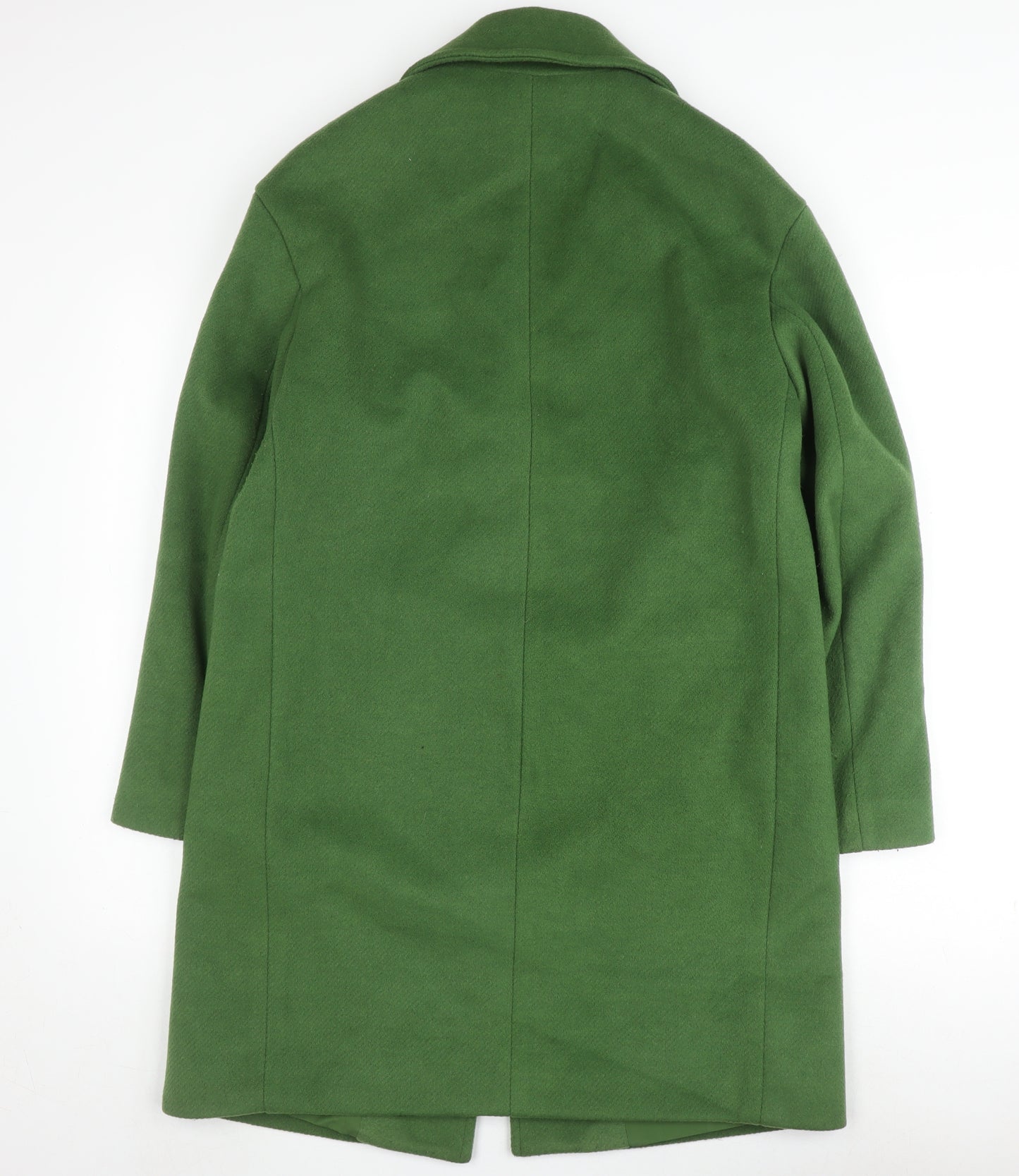 Marks and Spencer Women's Green Wool Overcoat Size 10