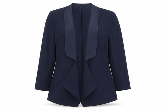 Front view of French Connection Women's Blue Blazer, size 12
