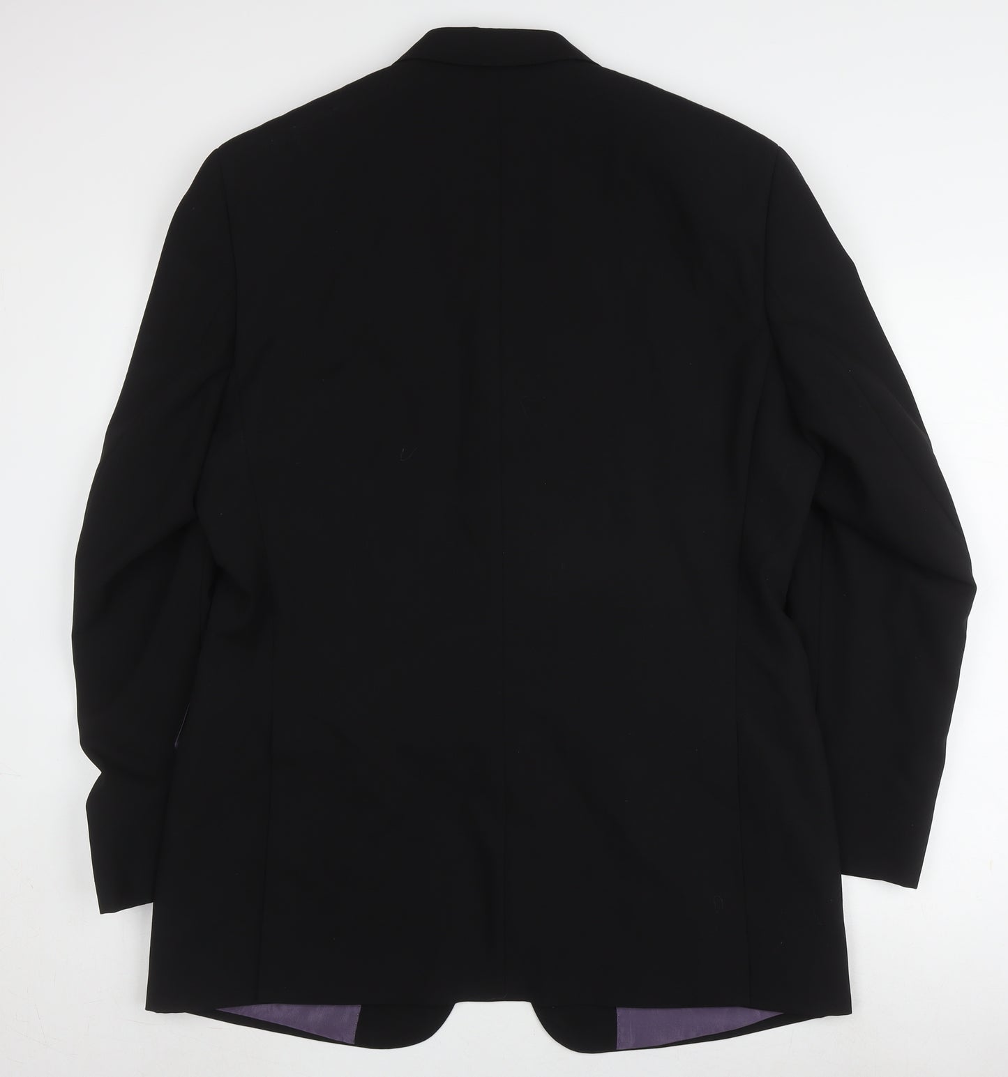 Greenwoods Black Men's Blazer, Single-Breasted, Size 42L