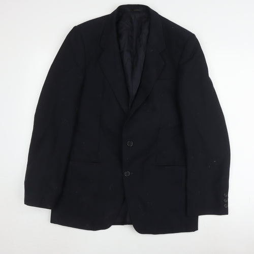 Modena Men's Black Blazer, Size 38R, Two-Button Formal