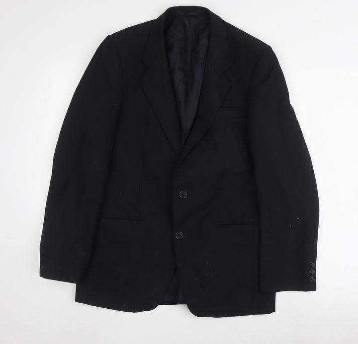 Modena Men's Black Blazer, Size 38R, Two-Button Formal