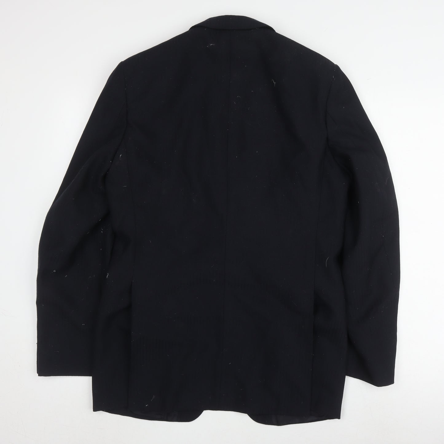 Modena Men's Black Blazer, Size 38R, Two-Button Formal