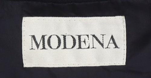 Modena Men's Black Blazer, Size 38R, Two-Button Formal