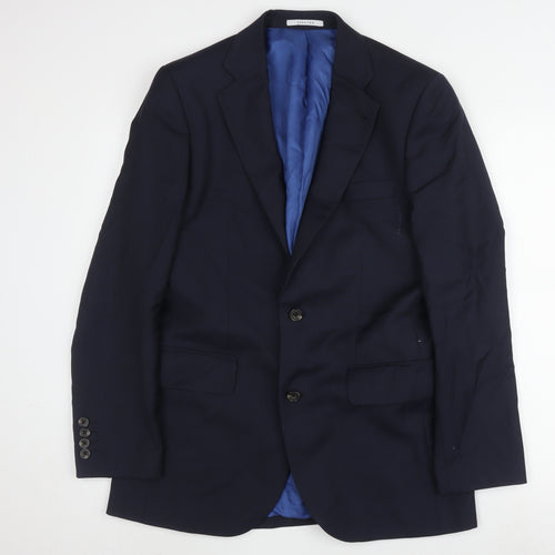 Chester Barrie Men's Blue Wool Cashmere Blazer 38R