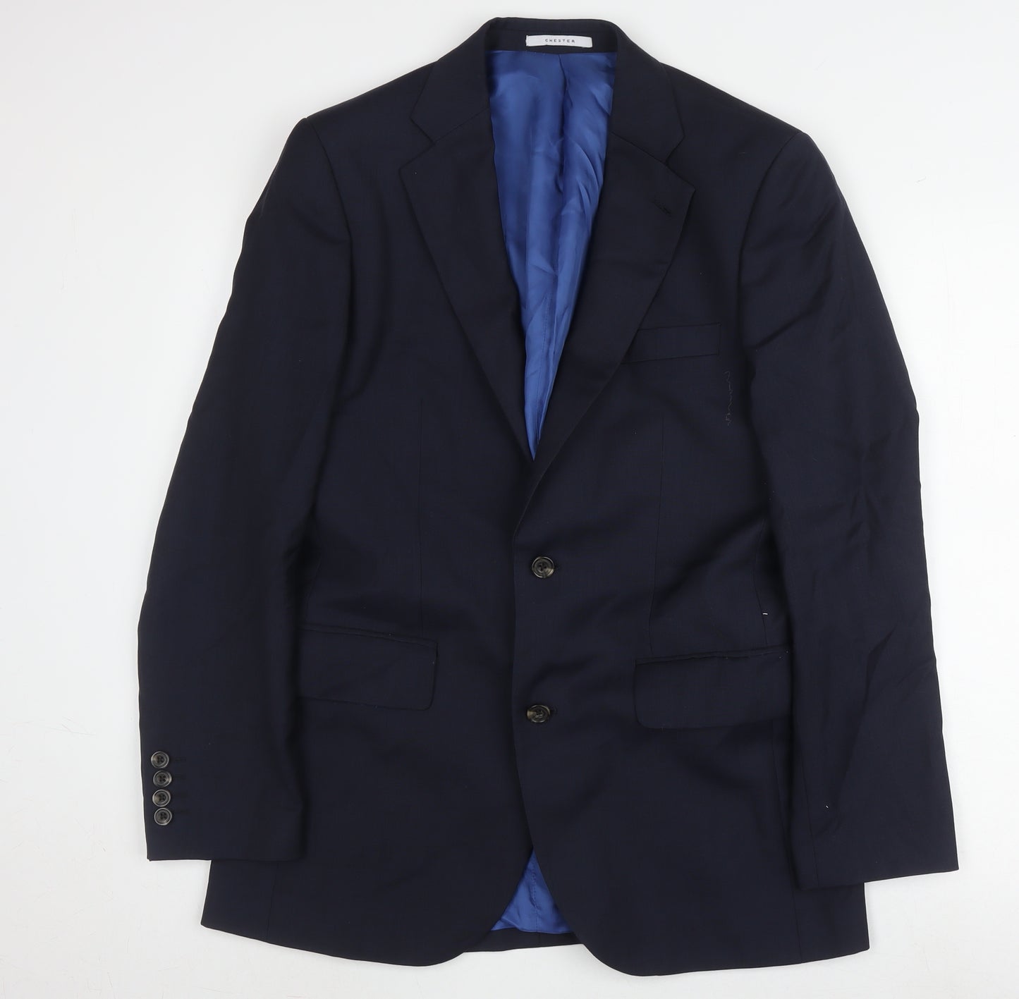 Chester Barrie Men's Blue Wool Cashmere Blazer 38R
