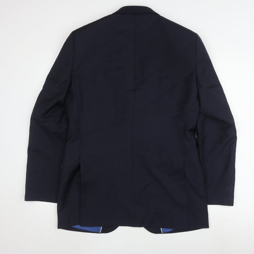 Chester Barrie Men's Blue Wool Cashmere Blazer 38R