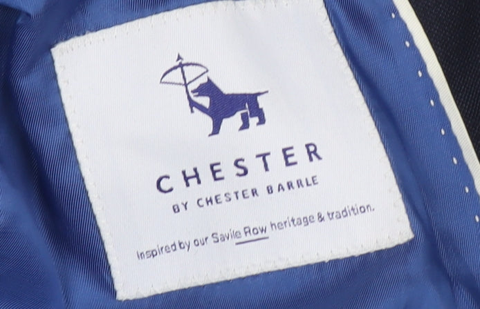 Chester Barrie Men's Blue Wool Cashmere Blazer 38R