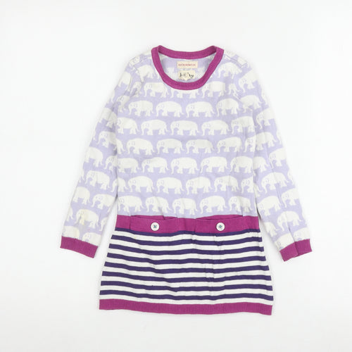 Hatley Girls Multicoloured Elephant Dress, Size 4 Years