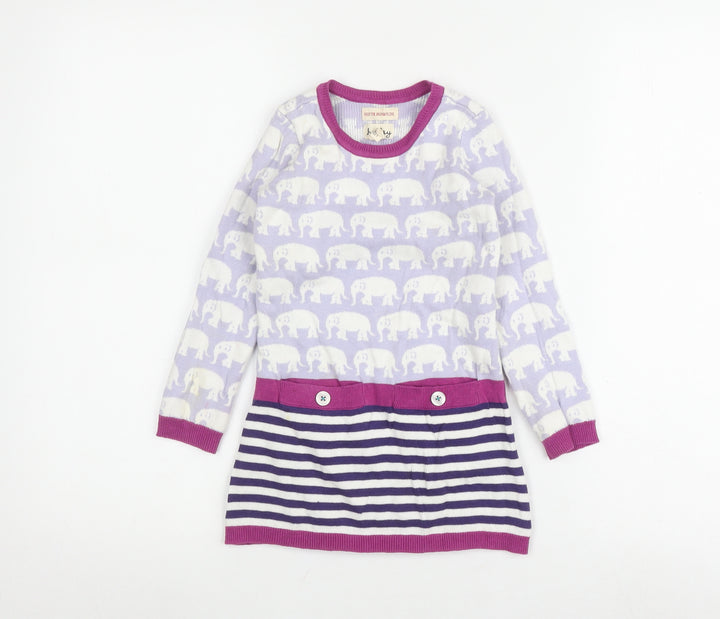 Hatley Girls Multicoloured Elephant Dress, Size 4 Years