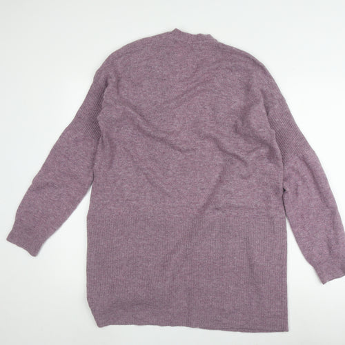 White Stuff Women's Purple Open Front Cardigan Size 12 No Pattern Pockets