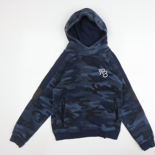 Ripstop Boys Blue Camouflage Pullover Hoodie 11-12 Years
